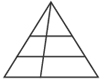 A triangle split into 6 sections