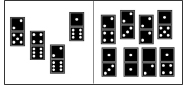 Two columns of dominoes (4 and 8)
