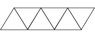 A shape divided into six equal sections.