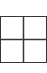 A square split into four equal parts.