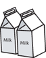 An image of two cartons of milk.