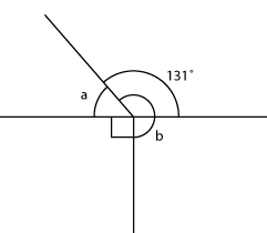 Diagram showing one angle of fifty five degrees, the second of seventy eight degrees and the third one unknown